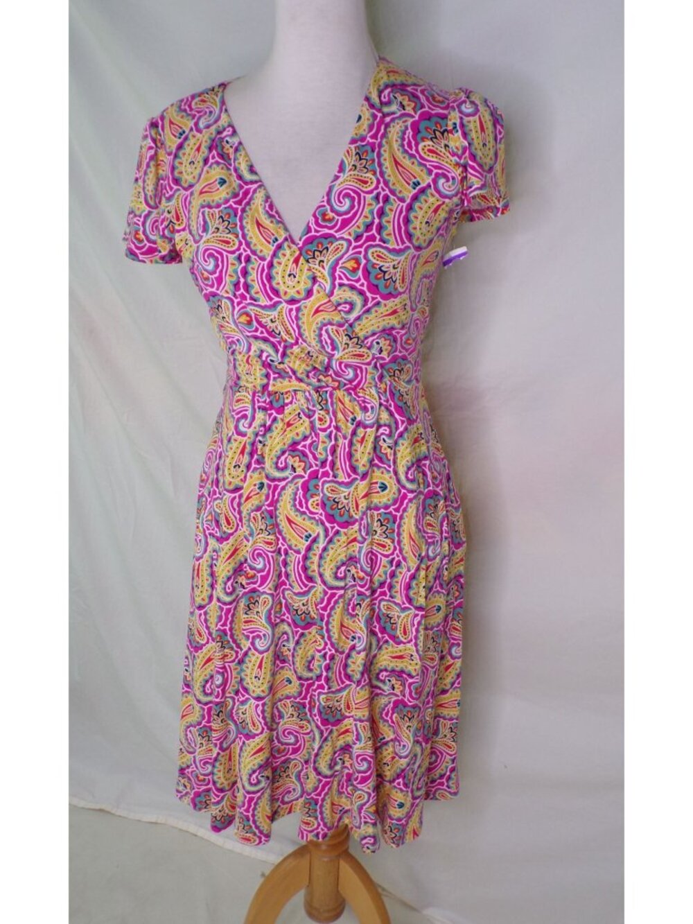 🆕 BODEN Evangeline V-Neck Belted Paisley Print Jersey Dress 4 - Picture 9 of 11